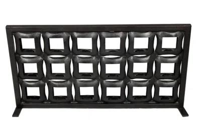 Breebe 23" Black Iron Geometric Floor Tealight Candle Holder