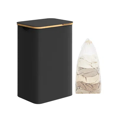 Breebe 23.8 Gallons (90l) Laundry Hamper With Lid Ink Black