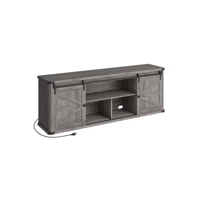 Breebe 23.9" High Tv Stand For Tvs Up To 75 Inches Misty Gray