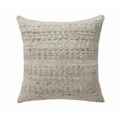 Breebe 24" Beige Wool Throw Pillows