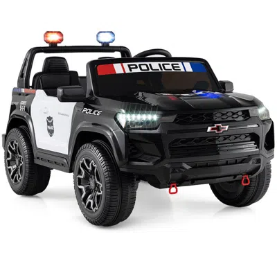 Breebe 24v 2-seater Ride On Police Car 4wd Chevrolet With Megaphone And Led Flashing Lights In Black