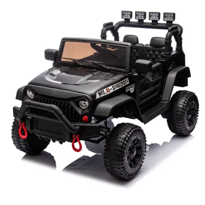 Breebe 24v Kids Ride On Car W/parents Remote Control,400w Motor,four Wheel Suspension,adjustable Speed,usb, In Black
