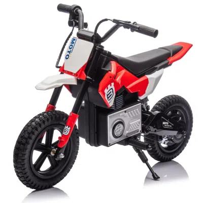 Breebe 24v Kids Ride On Electric Toy Motocross Motorcycle,200w High Speed Hub Motor,rear Wheel Shock Absorb In Red