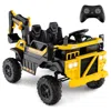 Breebe 24v Ride On Excavator 4wd 2-seater With Remote Control And Digging Arm In Black
