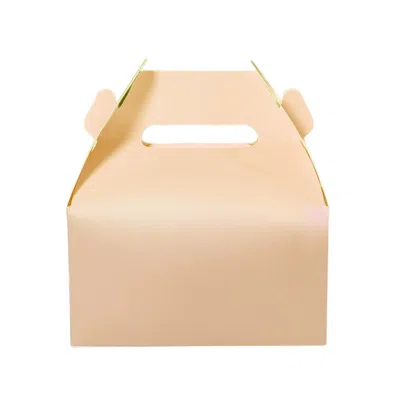 Breebe 25 Pack Candy Gift Tote Gable Boxes, Matte Nude Party Favor Treat Boxes - 6"x3.5"x7"