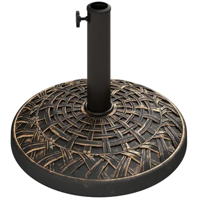 Breebe 26 Lb Round Concrete Patio Umbrella Base In Orange