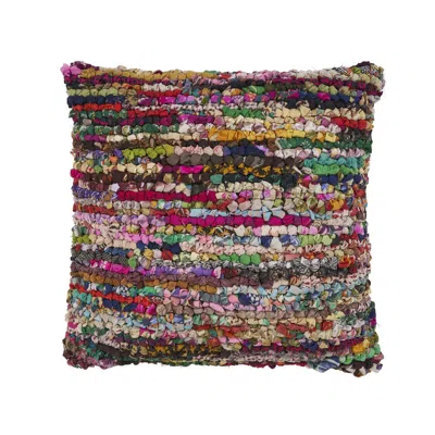 Breebe 26" Rainbow Abstract Rag Floor Pillow Cover