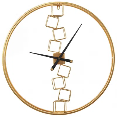 Breebe 27 Inch Large Wall Clock For Living Room Bedroom Kitchen In Gold
