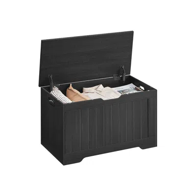 Breebe 29.9 Inches Width Storage Chest With 2 Safety Hinges In Gray
