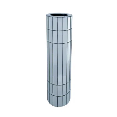 Breebe 29.92" Tall Mirrored Silver Round Floor Vase Modern Glass Home Decor Vase In Gray