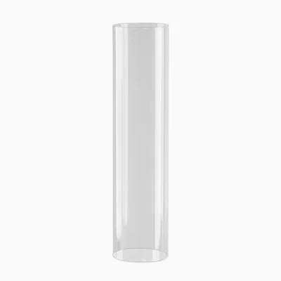 Breebe 2-pack Clear Glass Candelabra Shades Open End Hurricane Design - Stylish Table Centerpiece 20"