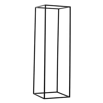 Breebe 2-pack Wedding Flower Stand Black Metal Geometric Column Frame Rectangular - Versatile Floral Pedest
