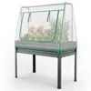 Breebe 3-in-1 Raised Garden Bed With Greenhouse Cover And Trellis In Green