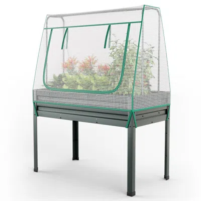Breebe 3-in-1 Raised Garden Bed With Greenhouse Cover And Trellis
