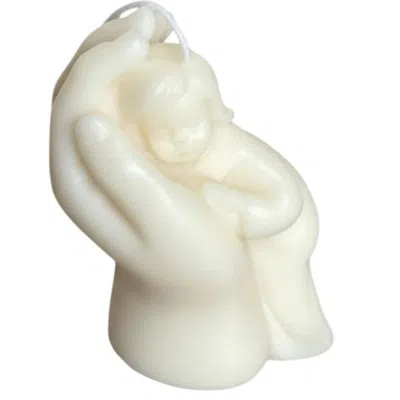 Breebe 3" Ivory Clean Cotton Scented Baby Dimensional Candle In White