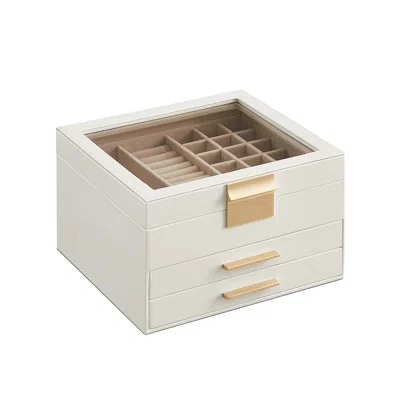 Breebe 3-layer Jewelry Box With Glass Lid