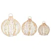 Breebe 3 Pack Christmas Led Light Balls With Cable Ties And 6 Stakes In Gold