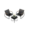 Breebe 3-piece Patio Furniture Set In Black