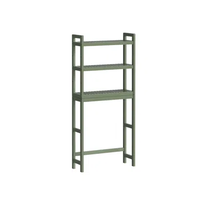 Breebe 3-tier Bamboo Bathroom Organizer Green In Gray