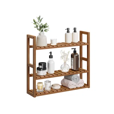 Breebe 3-tier Bamboo Bathroom Shelf In Brown
