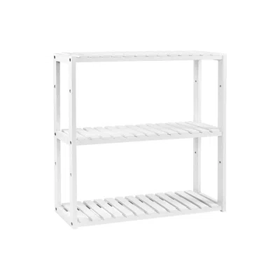 Breebe 3-tier Bamboo Bathroom Shelf In White