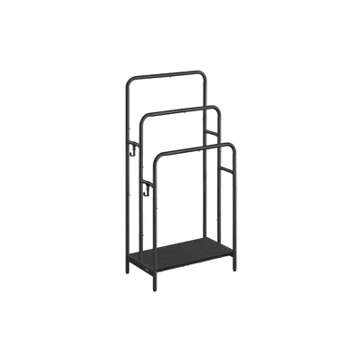 Breebe 3-tier Blanket Holder With Storage Shelf (19.7"l X 11.8"w X 39.4"h) In Black