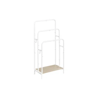 Breebe 3-tier Blanket Holder With Storage Shelf (19.7"l X 11.8"w X 39.4"h) In White