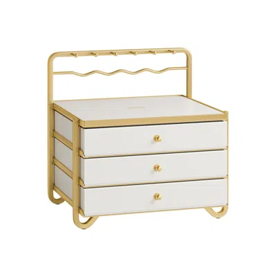 Breebe 3-tier Drawer Jewelry Box Cloud White