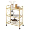Breebe 3-tier Metal Storage Rack With Wheels In Neutral