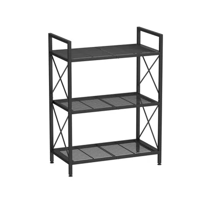 Breebe 3-tier Metal Storage Rack With Wheels
