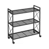 Breebe 3-tier Metal Storage Rack With Wheels