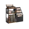 Breebe 3-tier Record Player Stand For 140 Albums In Black