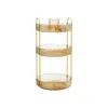 Breebe 3-tier Rotating Makeup Organizer Champagne Gold