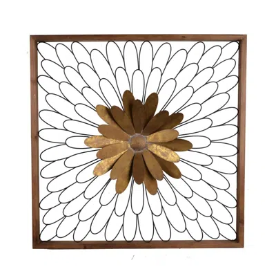 Breebe 30 X 2 X 30" Ashlyn Bloom Wall Decor, Living Room Kitchen Foyer Office In Brown