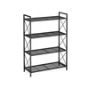 Breebe 31.5" Wide Storage Rack With X Side Frames Ink Black