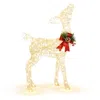 Breebe 34.5 Inch Lighted Christmas Reindeer Decoration With 50 Warm White Led Lights In Gold