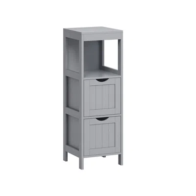 Breebe 35" High Bathroom Multifunctional Floor Cabinet Dove Grey