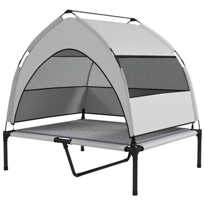 Breebe 36 X 29.5 X 35 Inch Portable Raised Dog Cot With Storage Bag In Multi
