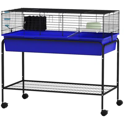 Breebe 39" 2-story Small Animal Cage With Stand, Shelf & Wheels In Pink