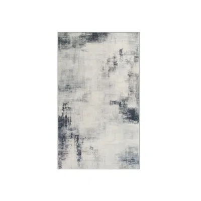 Breebe 3'w X 5'l Area Rug, Modern Abstract Style - Dove Gray