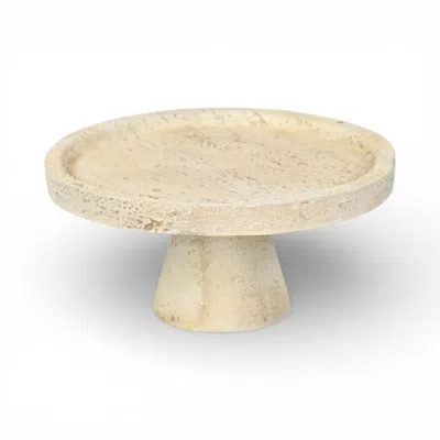 Breebe 4" Beige Cement Hand Painted Decorative Bowl In Neutral