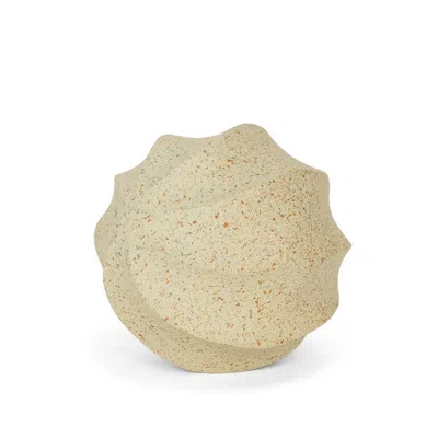 Breebe 4" Beige Metal Sphere Tabletop Sculpture In Brown