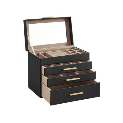 Breebe 4-layer Jewelry Box With Glass Lid