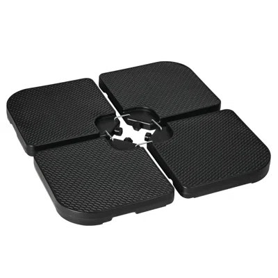 Breebe 4 Piece 175 Lb Cantilever Umbrella Base Set In Red