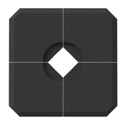 Breebe 4 Piece Heavy Duty Cantilever Umbrella Base Set In Black