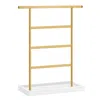 Breebe 4-tier Earring Holder Organizer Stand White And Gold In Brown