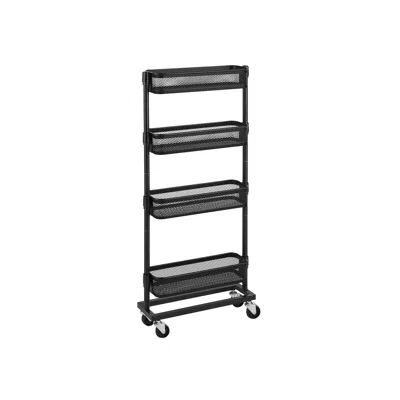 Breebe 4-tier Metal Slim Storage Cart With Wheels