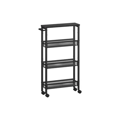 Breebe 4-tier Slim Rolling Storage Cart In Black