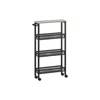 Breebe 4-tier Slim Rolling Storage Cart In Black