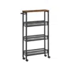 Breebe 4-tier Slim Rolling Storage Cart